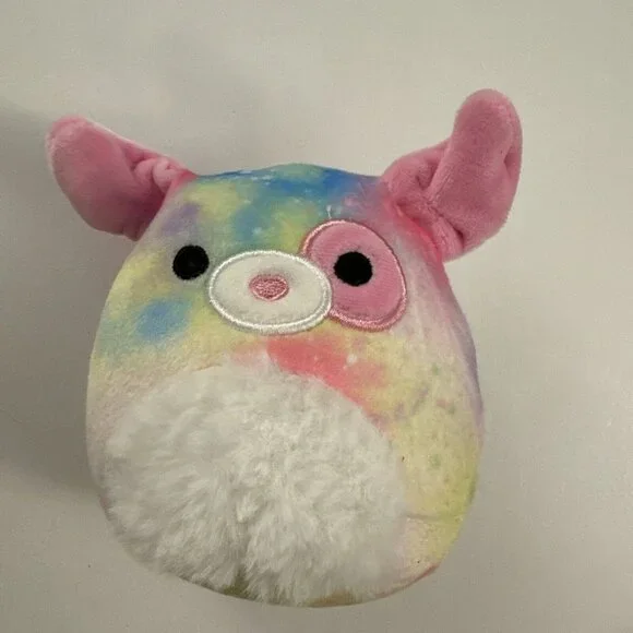 Squishmallow 4” Shena Tie dye Dog Plush Kellytoy J45 - Picture 1 of 3